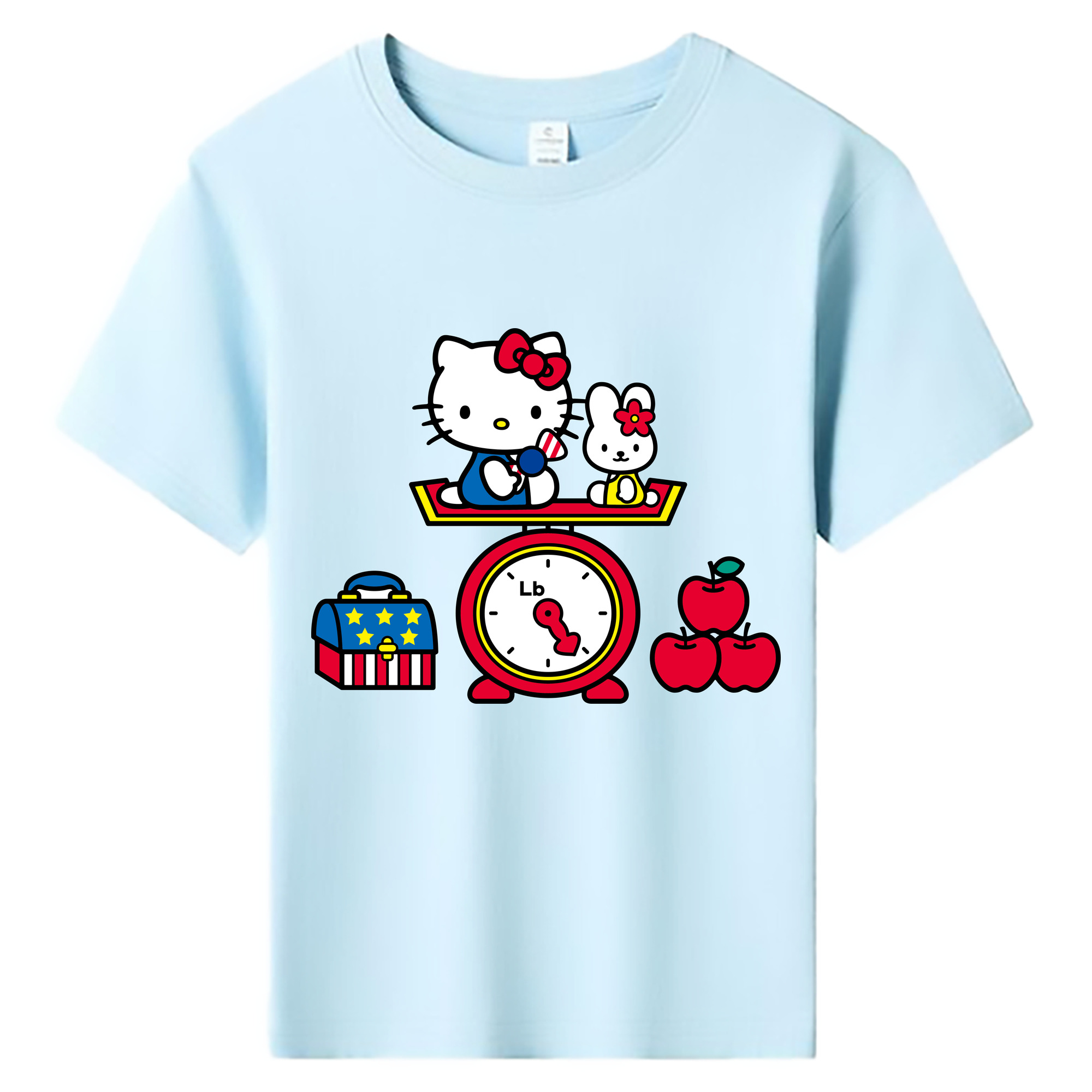 （画像用） Hello Kitty ハローキティ 綿100％キッズTシャツ（フロントプリント）